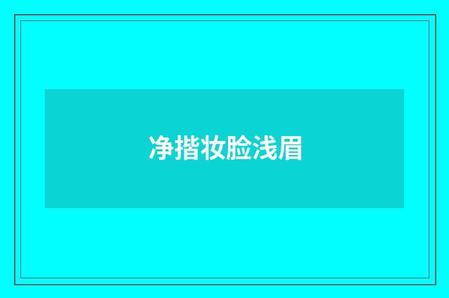 净揩妆脸浅眉