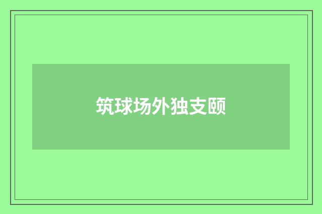 筑球场外独支颐