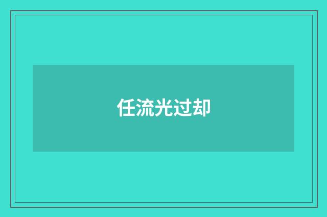 任流光过却