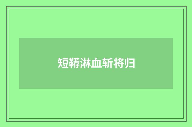 短鞯淋血斩将归