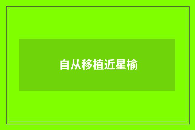 自从移植近星榆