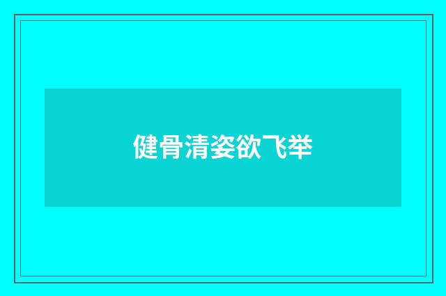 健骨清姿欲飞举