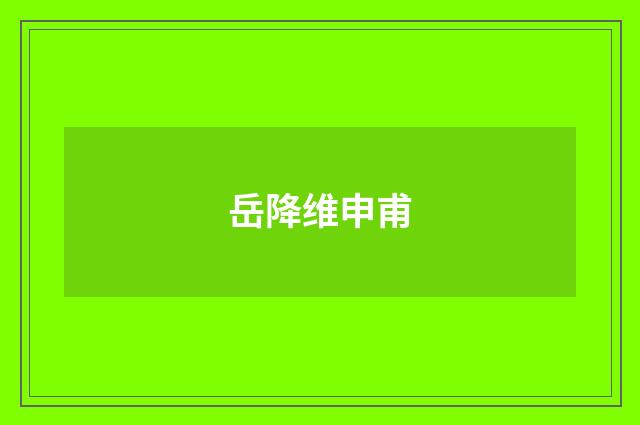 岳降维申甫