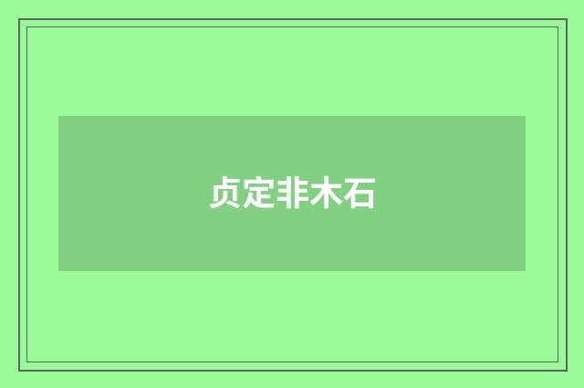 贞定非木石
