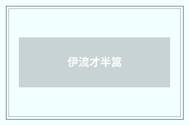 伊流才半篙