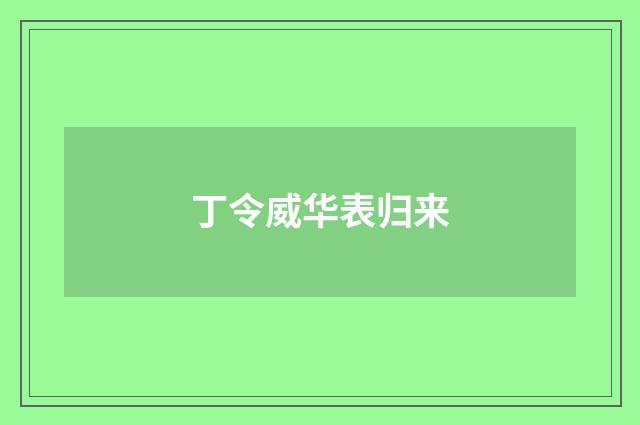 丁令威华表归来