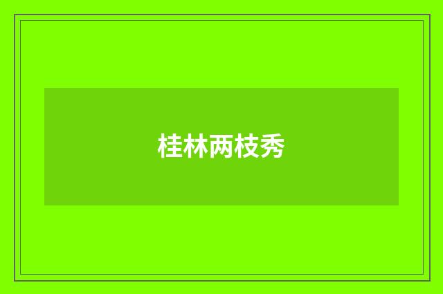 桂林两枝秀