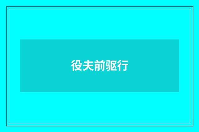 役夫前驱行