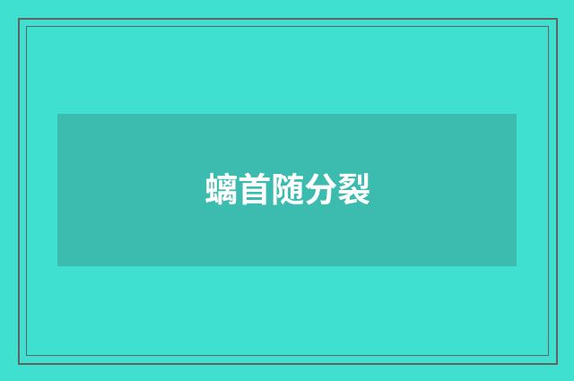 螭首随分裂