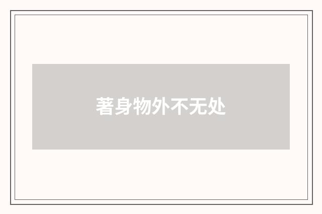 著身物外不无处