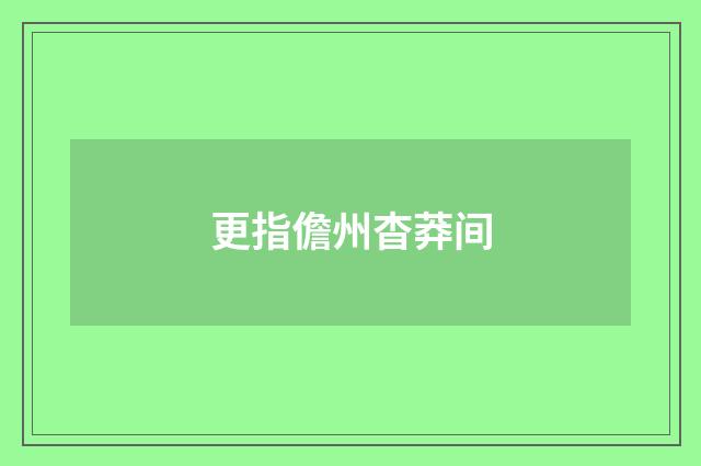 更指儋州杳莽间