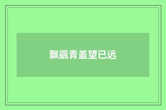 飘颻青盖望已远
