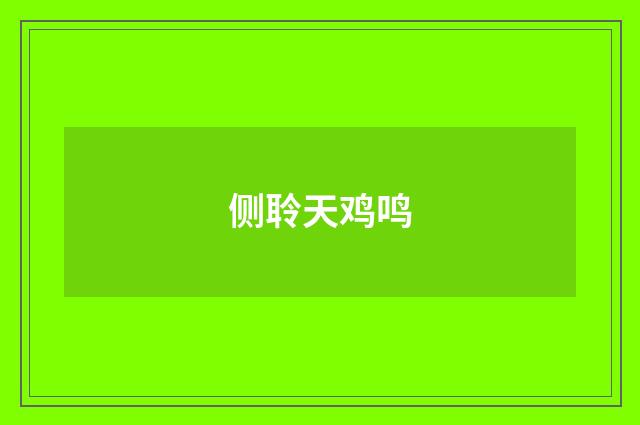 侧聆天鸡鸣