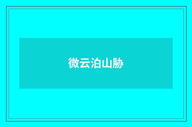 微云泊山胁