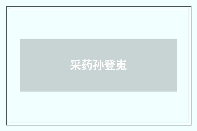采药孙登嵬