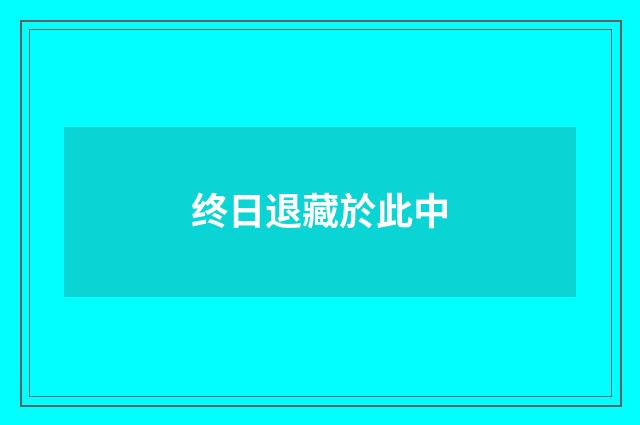 终日退藏於此中