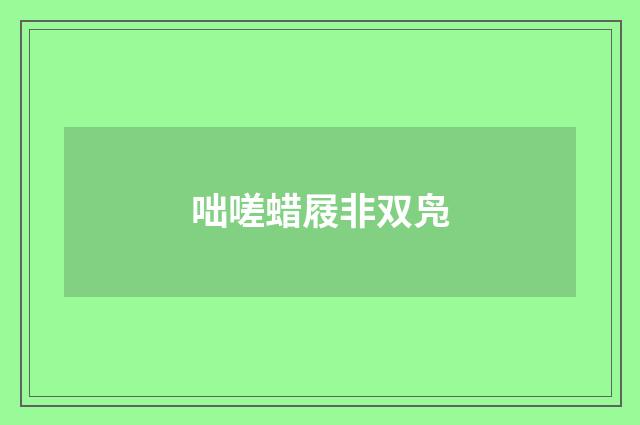 咄嗟蜡屐非双凫