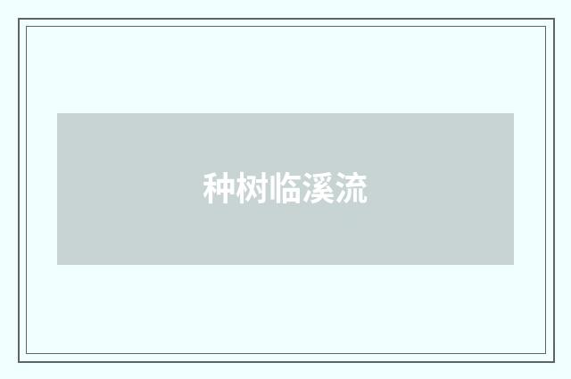 种树临溪流