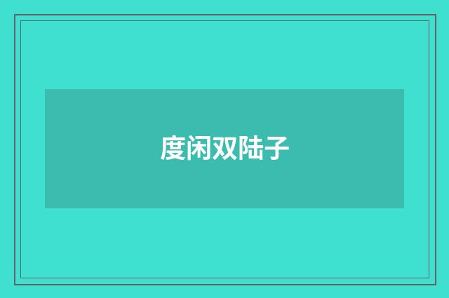 度闲双陆子