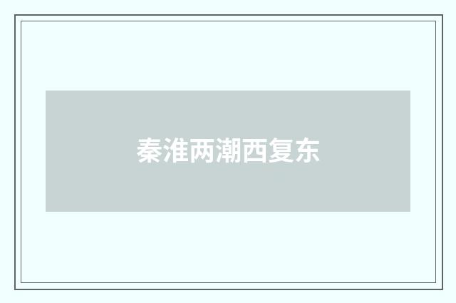秦淮两潮西复东