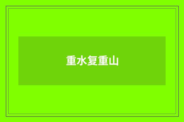 重水复重山