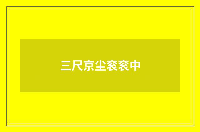 三尺京尘衮衮中