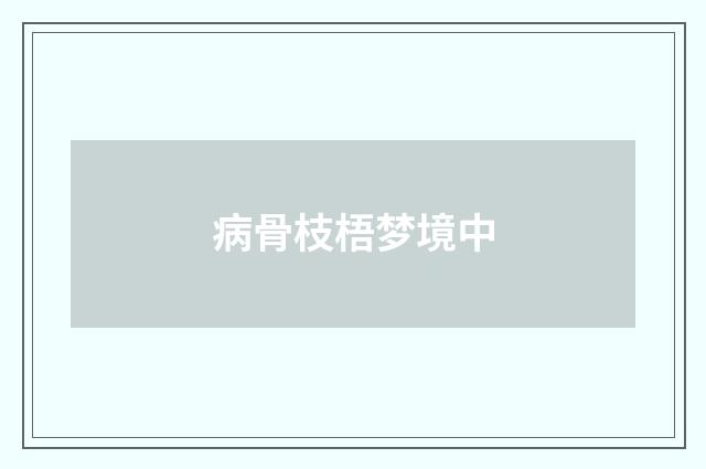 病骨枝梧梦境中