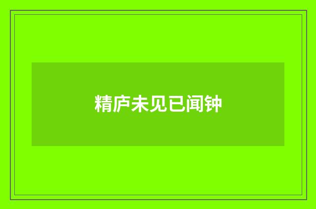 精庐未见已闻钟