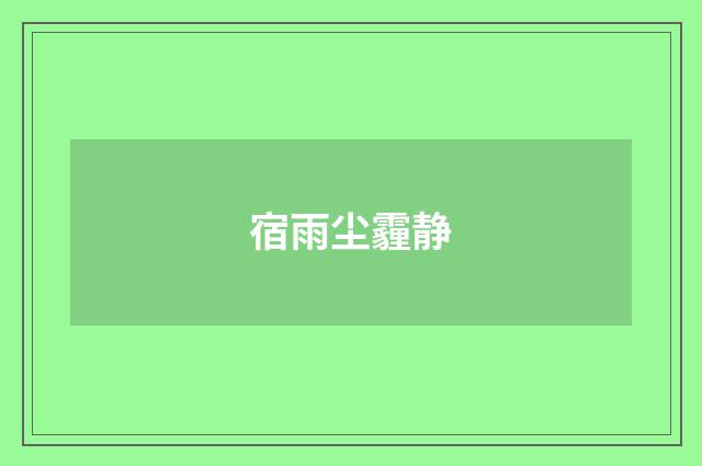 宿雨尘霾静
