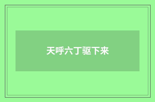 天呼六丁驱下来