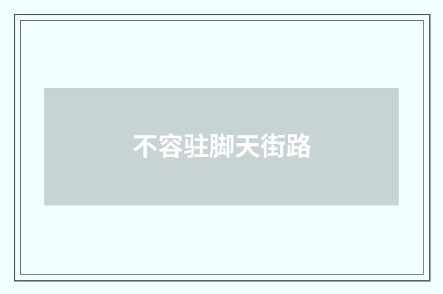 不容驻脚天街路