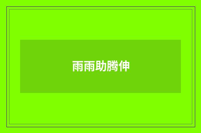 雨雨助腾伸