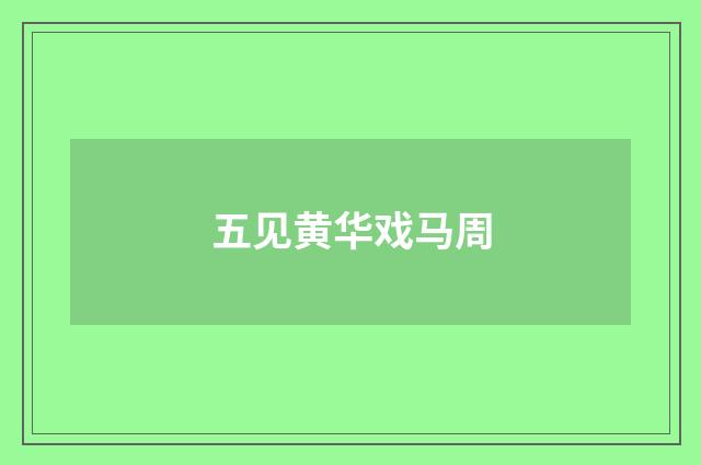五见黄华戏马周
