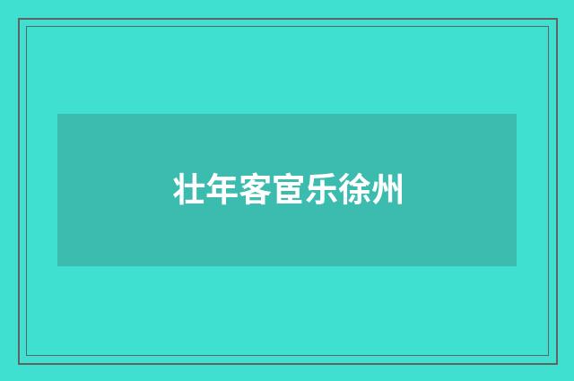壮年客宦乐徐州