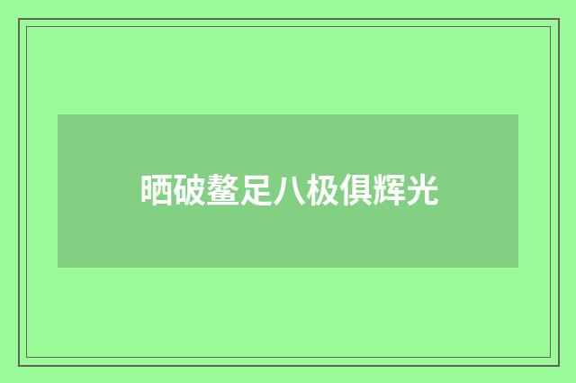 晒破鳌足八极俱辉光