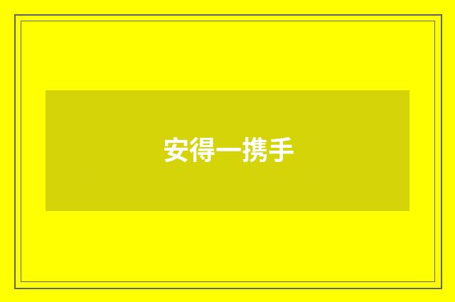 安得一携手