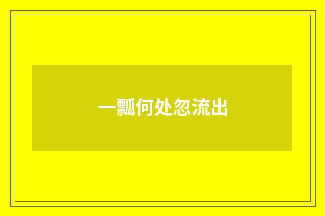 一瓢何处忽流出