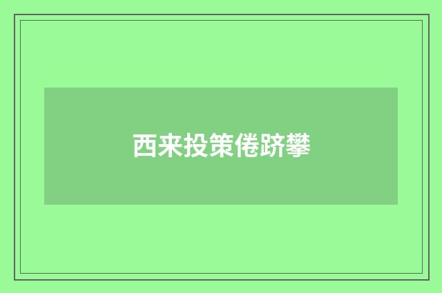 西来投策倦跻攀