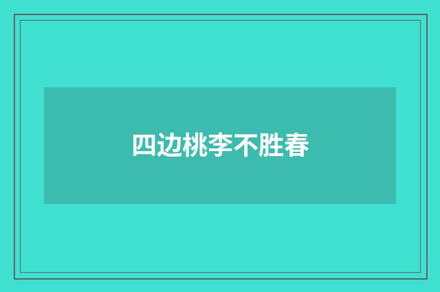 四边桃李不胜春