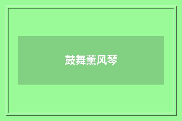 鼓舞薰风琴