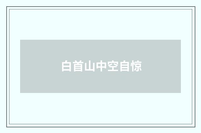 白首山中空自惊