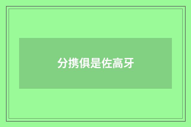 分携俱是佐高牙