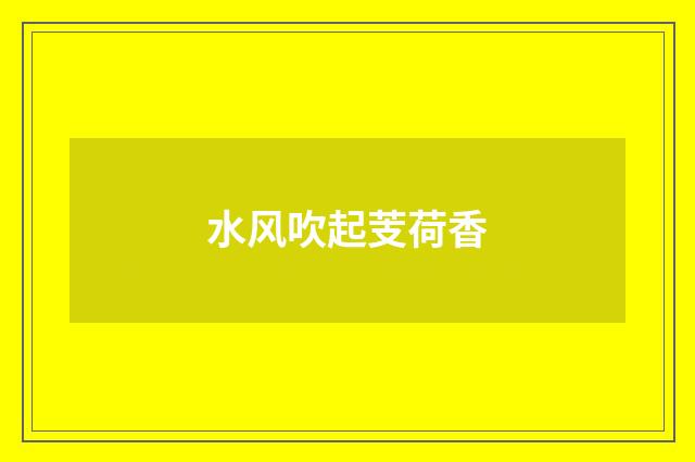 水风吹起芰荷香