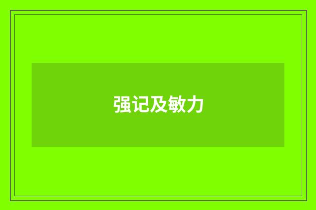 强记及敏力