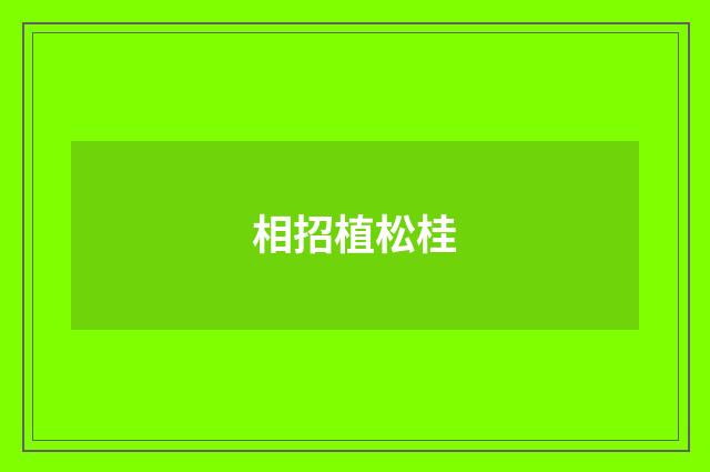 相招植松桂