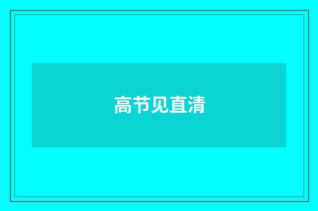 高节见直清