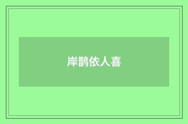 岸鹊依人喜