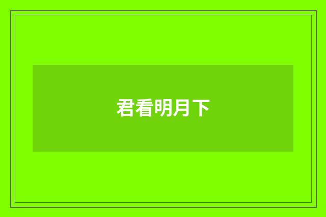 君看明月下