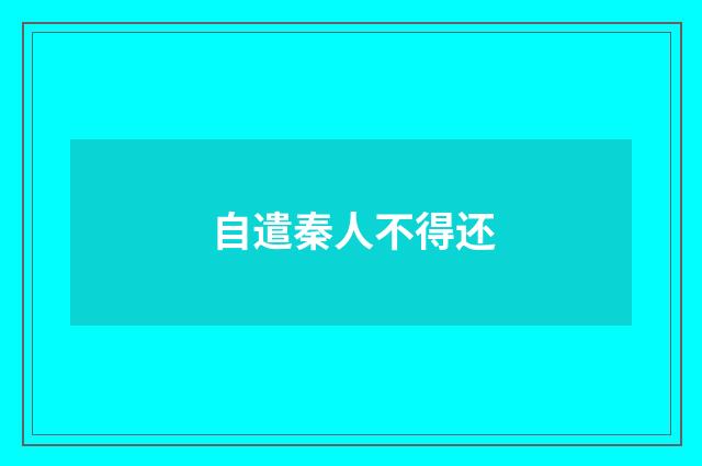 自遣秦人不得还