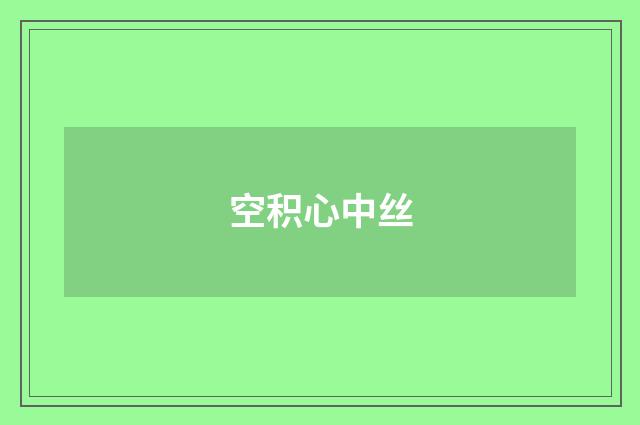 空积心中丝